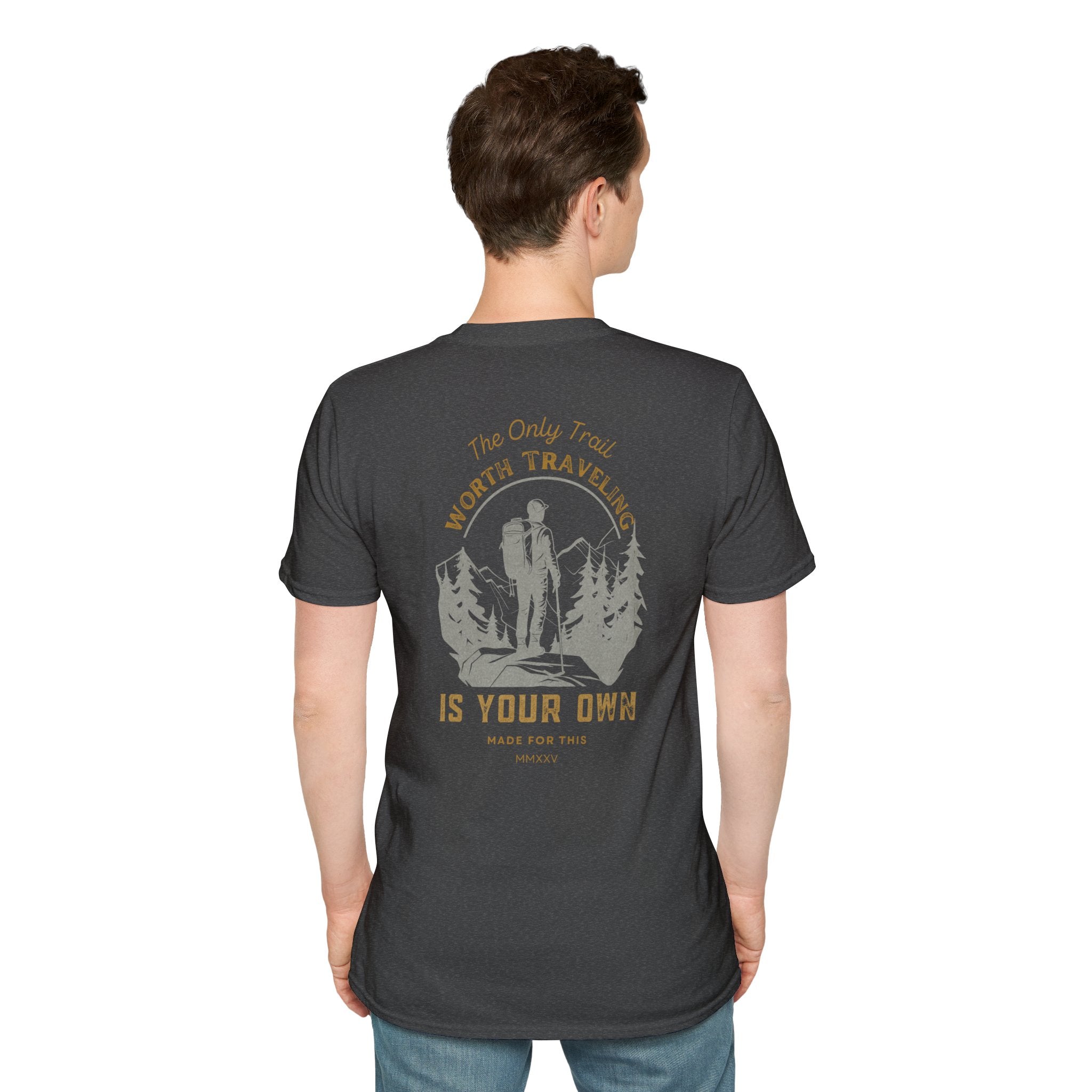 Adventure Unisex Softstyle T-Shirt, Travel Tee, Outdoor Enthusiast Shirt, Hiking Apparel, Nature Lover Gift, Inspirational Top