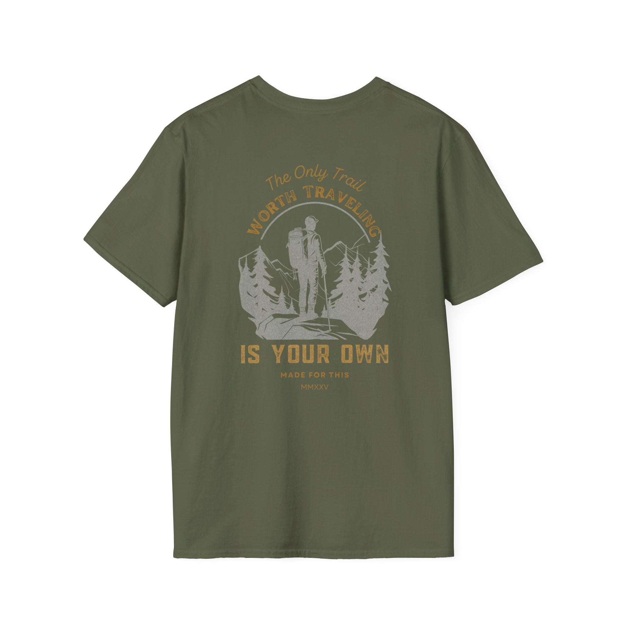 Adventure Unisex Softstyle T-Shirt, Travel Tee, Outdoor Enthusiast Shirt, Hiking Apparel, Nature Lover Gift, Inspirational Top
