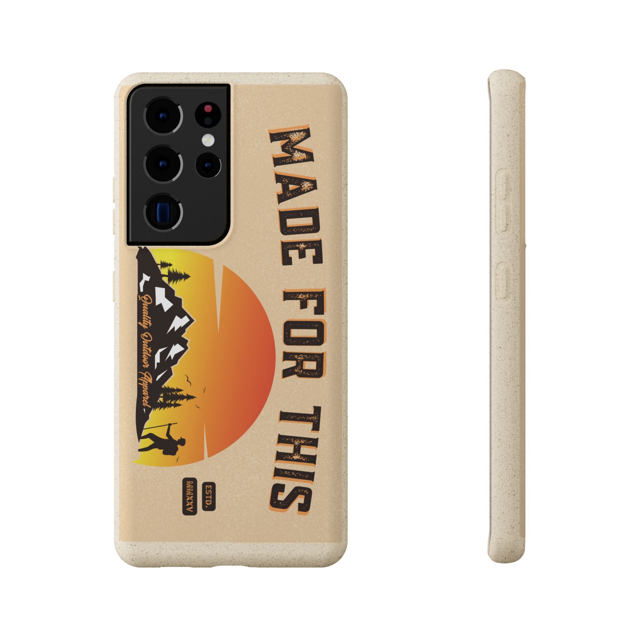 Eco-Friendly Biodegradable Made For This Adventure Phone Case | Made For This | Nature Lover Gift, Sustainable Accessory, Earth Day Present, Unique Phone Cover