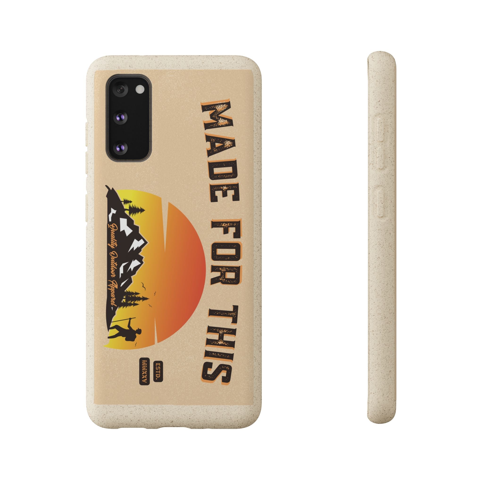 Eco-Friendly Biodegradable Made For This Adventure Phone Case | Made For This | Nature Lover Gift, Sustainable Accessory, Earth Day Present, Unique Phone Cover