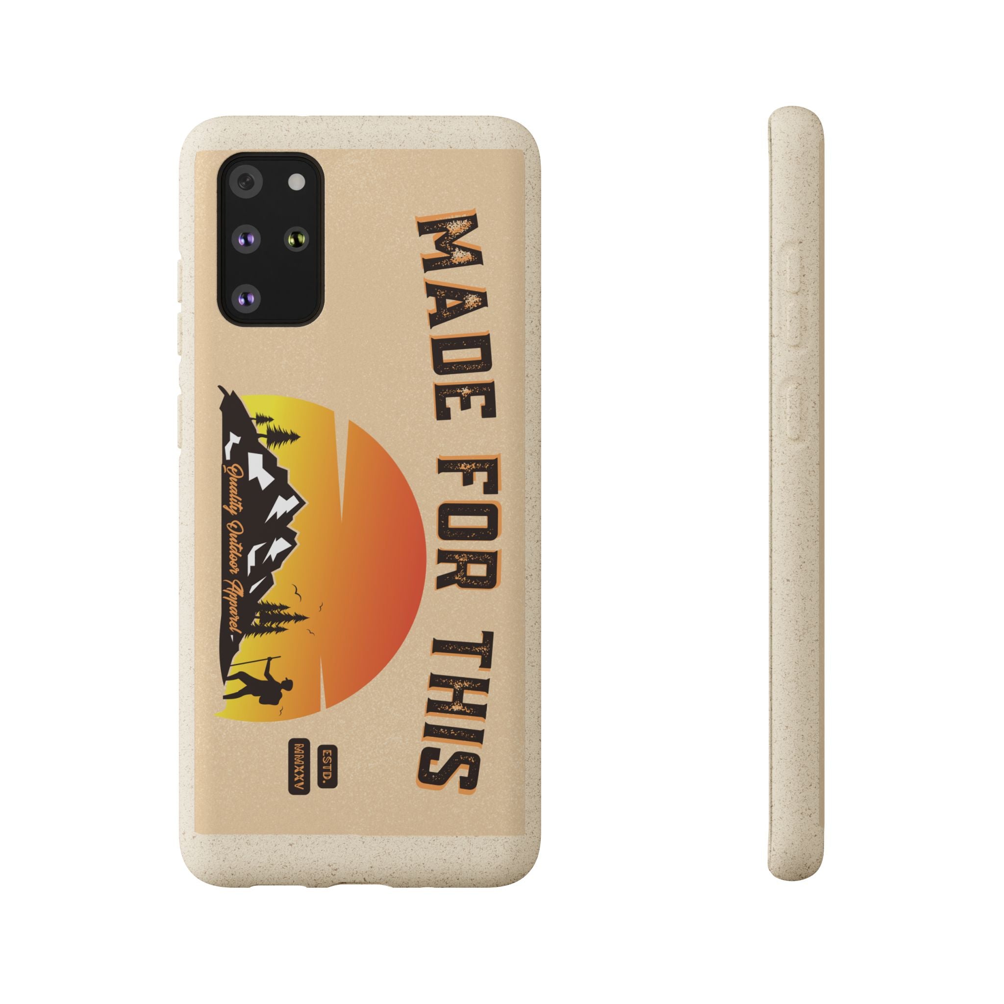 Eco-Friendly Biodegradable Made For This Adventure Phone Case | Made For This | Nature Lover Gift, Sustainable Accessory, Earth Day Present, Unique Phone Cover