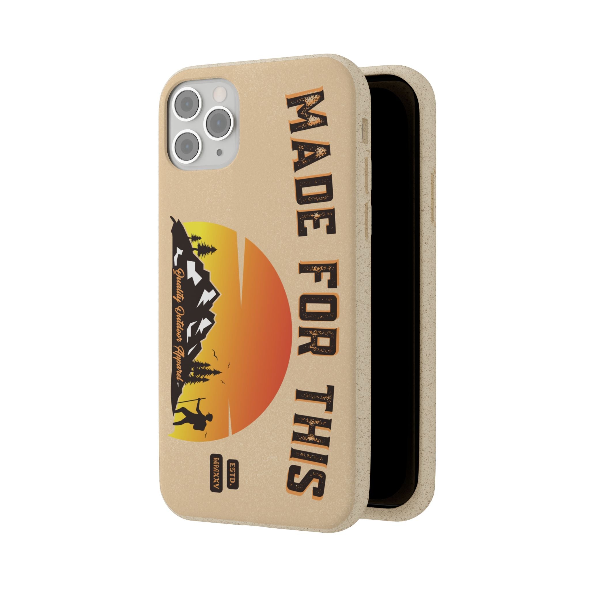 Eco-Friendly Biodegradable Made For This Adventure Phone Case | Made For This | Nature Lover Gift, Sustainable Accessory, Earth Day Present, Unique Phone Cover