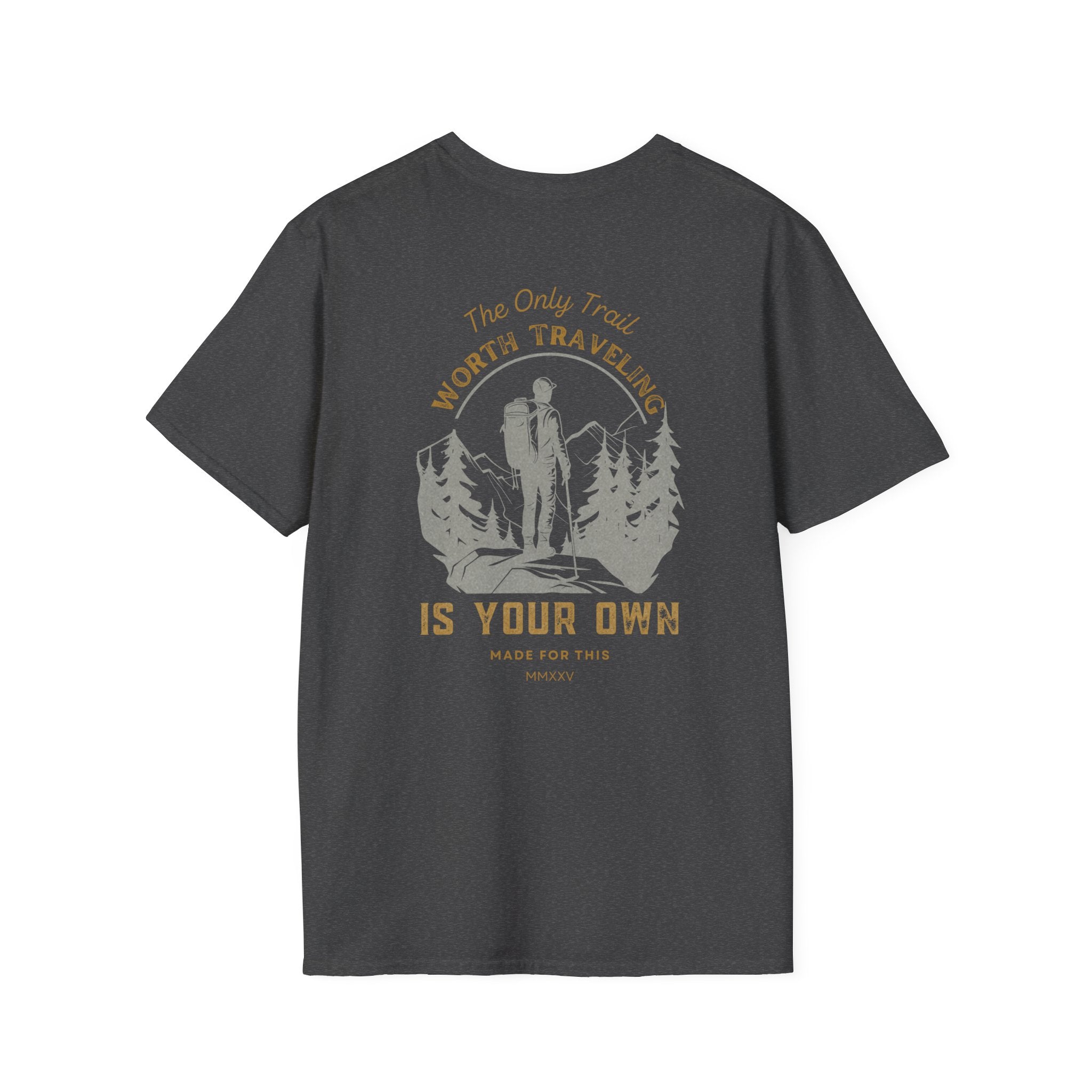 Adventure Unisex Softstyle T-Shirt, Travel Tee, Outdoor Enthusiast Shirt, Hiking Apparel, Nature Lover Gift, Inspirational Top