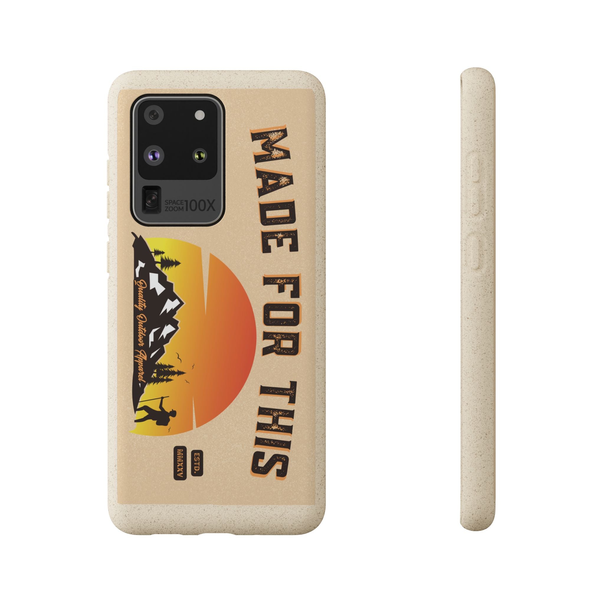 Eco-Friendly Biodegradable Made For This Adventure Phone Case | Made For This | Nature Lover Gift, Sustainable Accessory, Earth Day Present, Unique Phone Cover