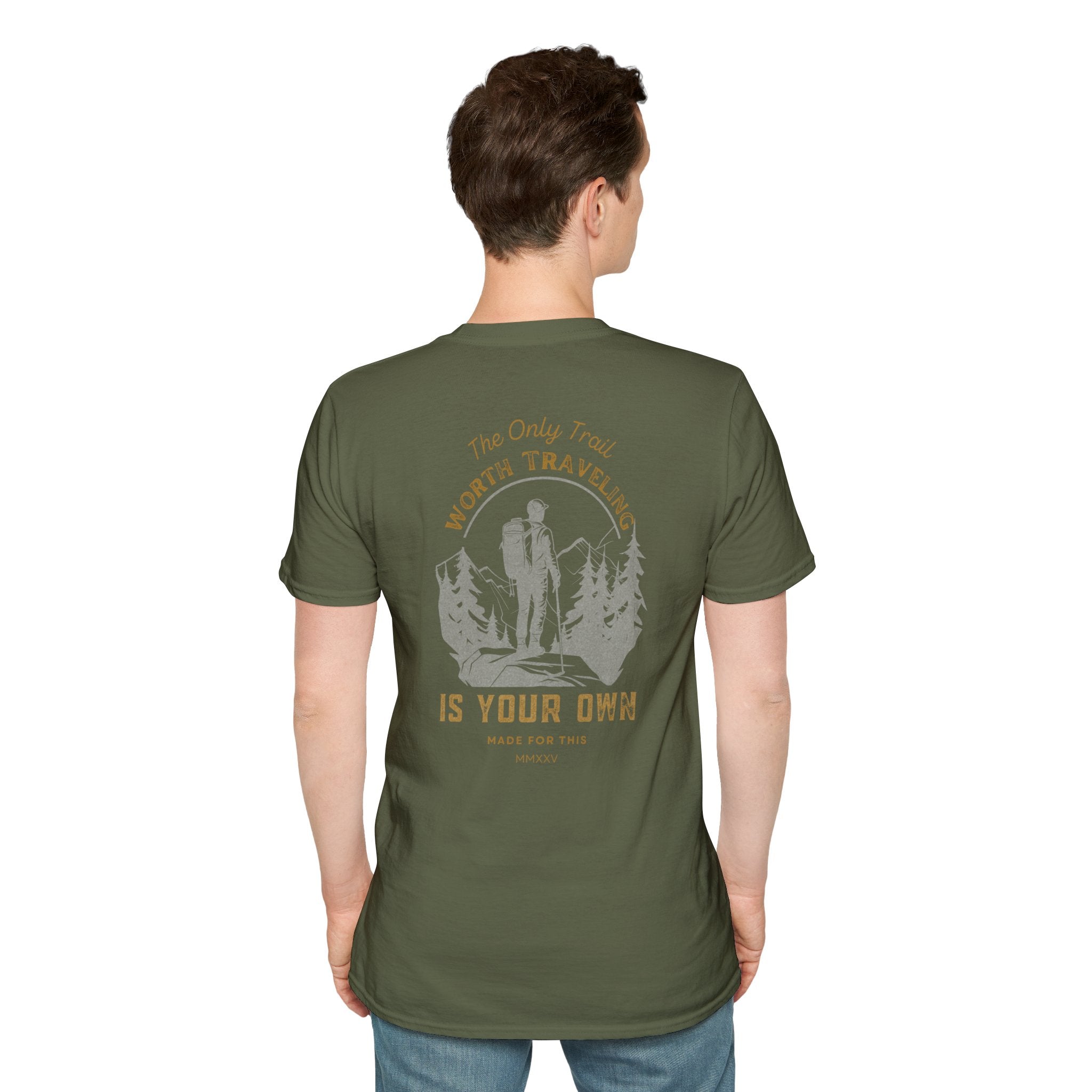 Adventure Unisex Softstyle T-Shirt, Travel Tee, Outdoor Enthusiast Shirt, Hiking Apparel, Nature Lover Gift, Inspirational Top