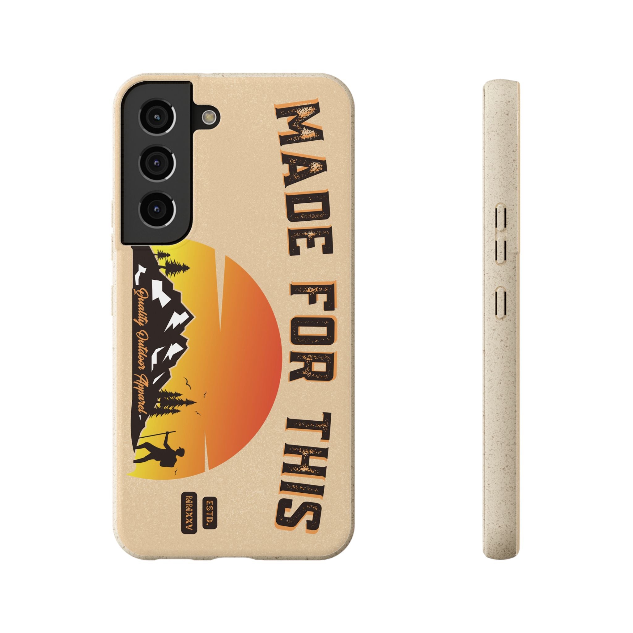 Eco-Friendly Biodegradable Made For This Adventure Phone Case | Made For This | Nature Lover Gift, Sustainable Accessory, Earth Day Present, Unique Phone Cover