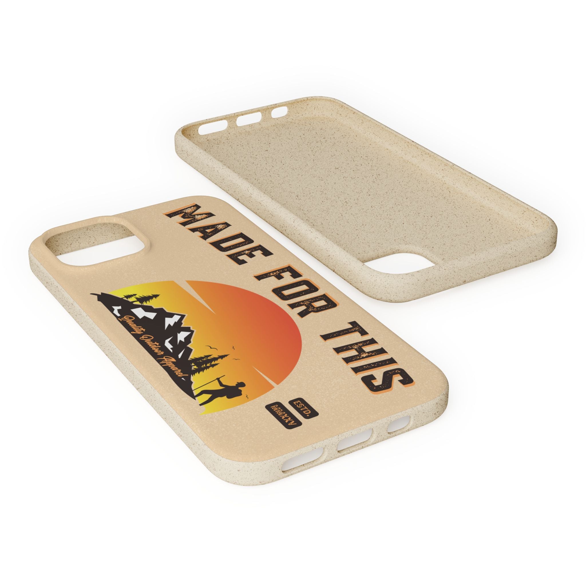 Eco-Friendly Biodegradable Made For This Adventure Phone Case | Made For This | Nature Lover Gift, Sustainable Accessory, Earth Day Present, Unique Phone Cover