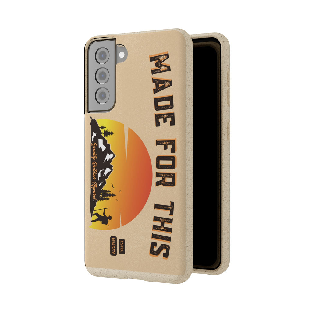 Eco-Friendly Biodegradable Made For This Adventure Phone Case | Made For This | Nature Lover Gift, Sustainable Accessory, Earth Day Present, Unique Phone Cover