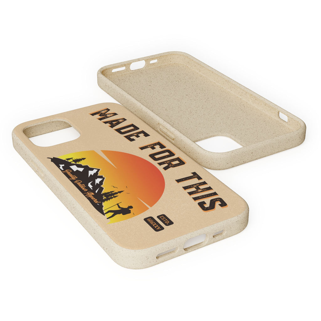 Eco-Friendly Biodegradable Made For This Adventure Phone Case | Made For This | Nature Lover Gift, Sustainable Accessory, Earth Day Present, Unique Phone Cover