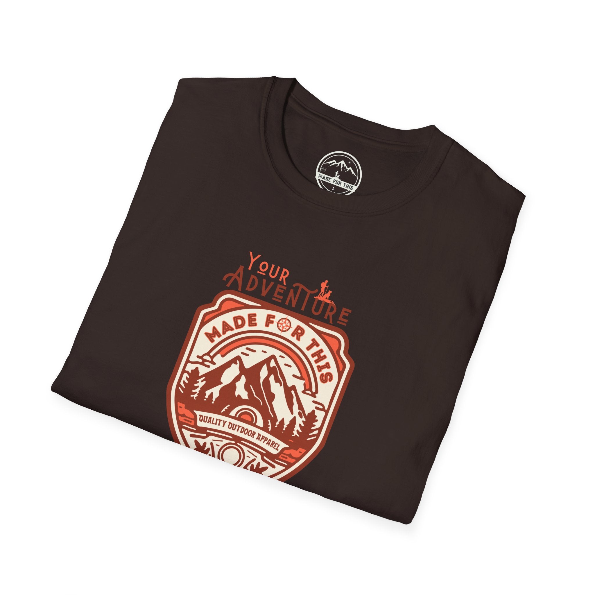 Adventure Awaits Unisex Softstyle T-Shirt, Casual Tee, Outdoor Shirt, Travel Gift, Nature Lover Apparel