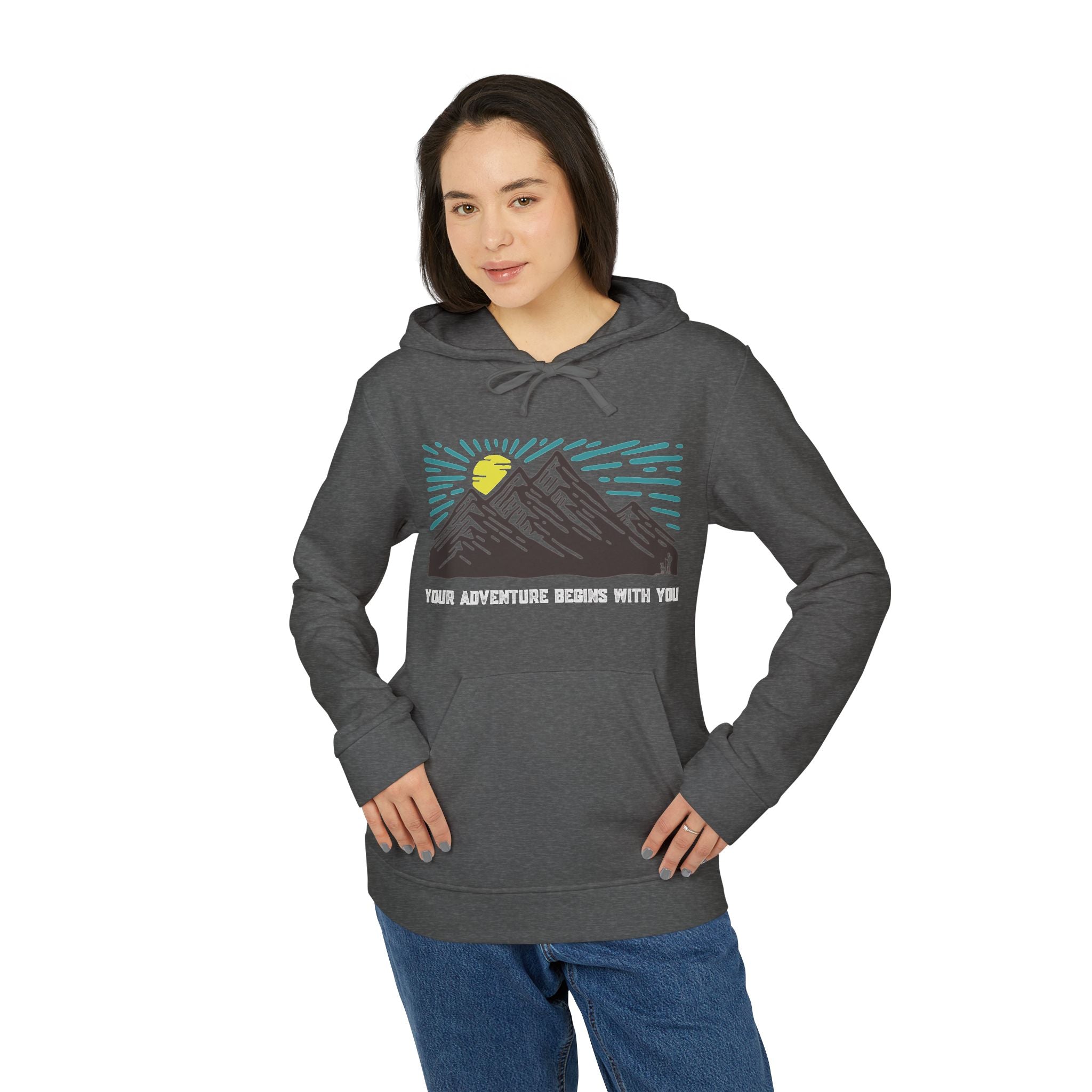 Your Adventure Begins With You Fleece Hoodie, Cozy Hoodie for Adventurers, Unisex Outdoor Sweatshirt, Casual Comfort Layer, Perfect Gift for [...]