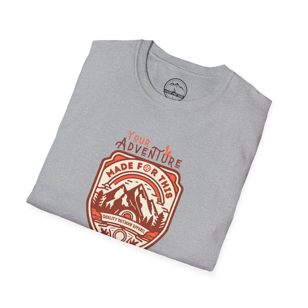 Adventure Awaits Unisex Softstyle T-Shirt, Casual Tee, Outdoor Shirt, Travel Gift, Nature Lover Apparel