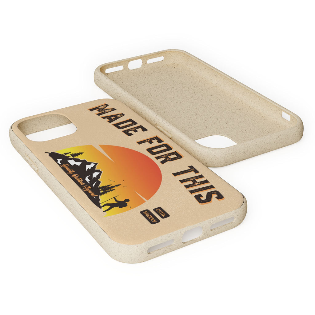Eco-Friendly Biodegradable Made For This Adventure Phone Case | Made For This | Nature Lover Gift, Sustainable Accessory, Earth Day Present, Unique Phone Cover