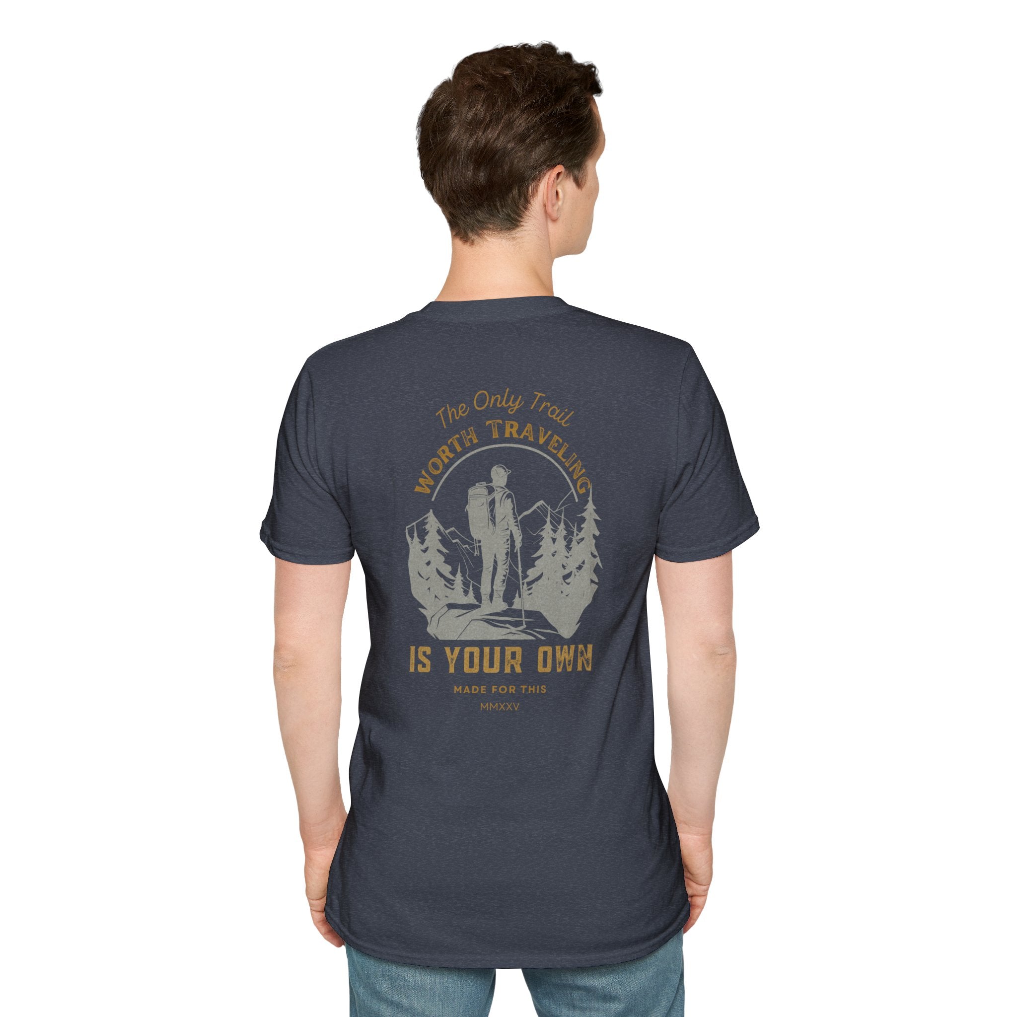 Adventure Unisex Softstyle T-Shirt, Travel Tee, Outdoor Enthusiast Shirt, Hiking Apparel, Nature Lover Gift, Inspirational Top