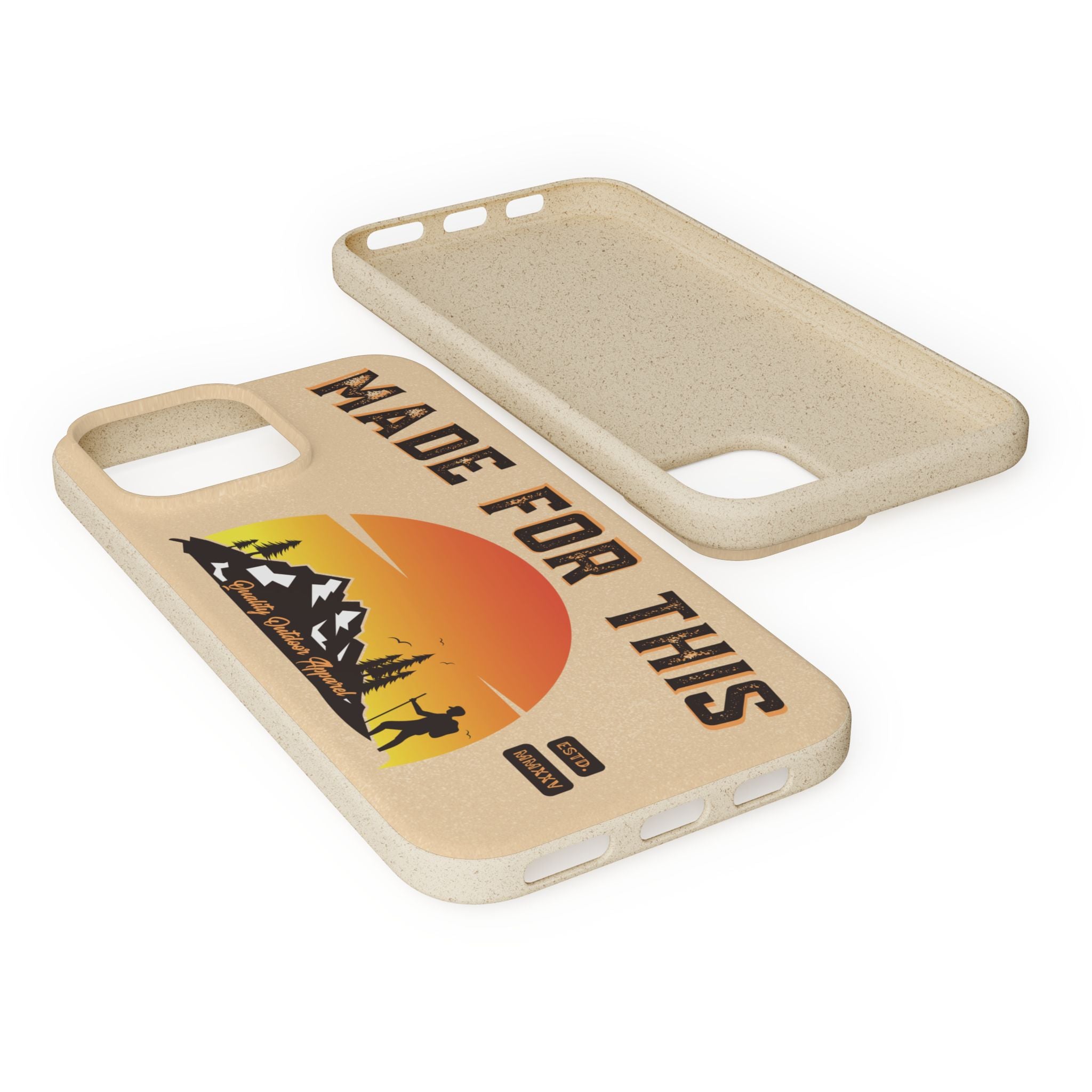 Eco-Friendly Biodegradable Made For This Adventure Phone Case | Made For This | Nature Lover Gift, Sustainable Accessory, Earth Day Present, Unique Phone Cover