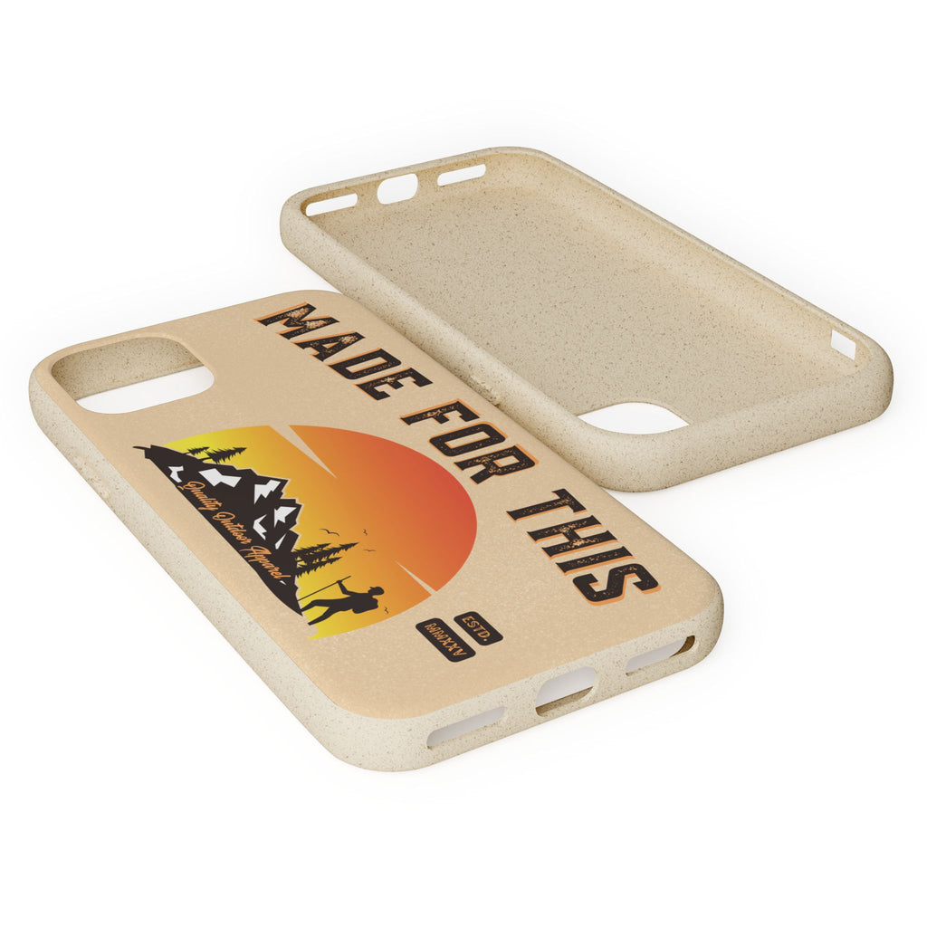 Eco-Friendly Biodegradable Made For This Adventure Phone Case | Made For This | Nature Lover Gift, Sustainable Accessory, Earth Day Present, Unique Phone Cover