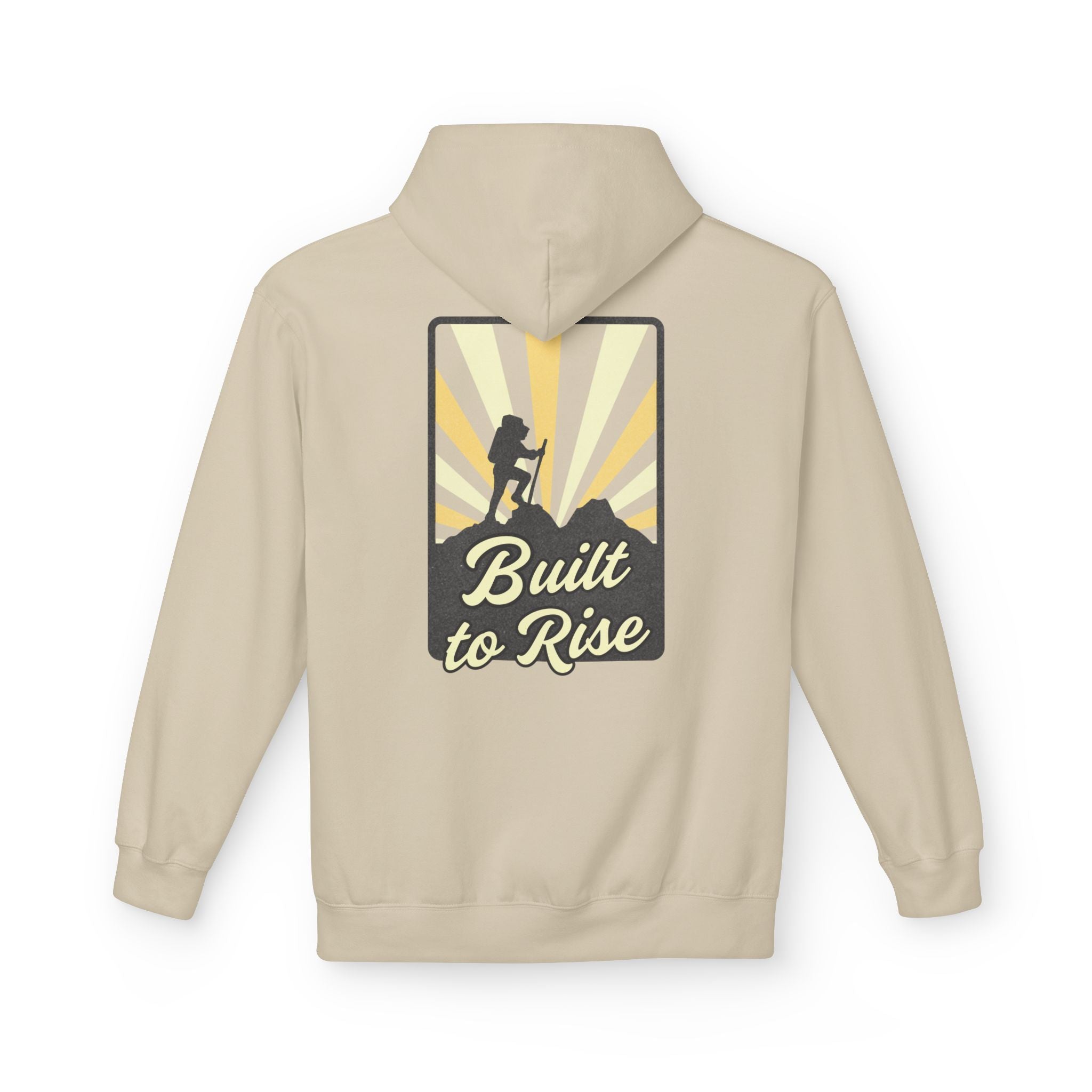 Adventure-Ready Fleece Hoodie | Built to Rise Outdoor Sweatshirt, Unisex Camping Gift, Hiking Apparel, Motivational Hoodie, [...]