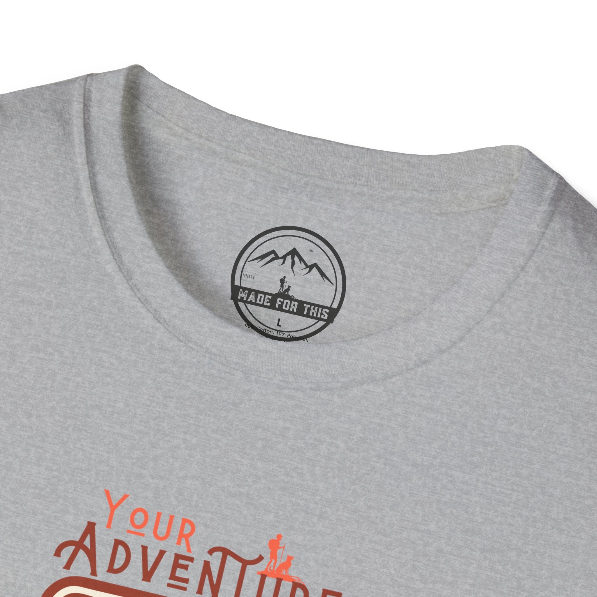 Adventure Awaits Unisex Softstyle T-Shirt, Casual Tee, Outdoor Shirt, Travel Gift, Nature Lover Apparel