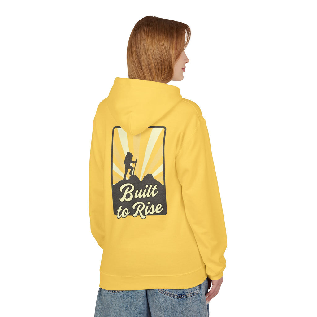 Adventure-Ready Fleece Hoodie | Built to Rise Outdoor Sweatshirt, Unisex Camping Gift, Hiking Apparel, Motivational Hoodie, [...]
