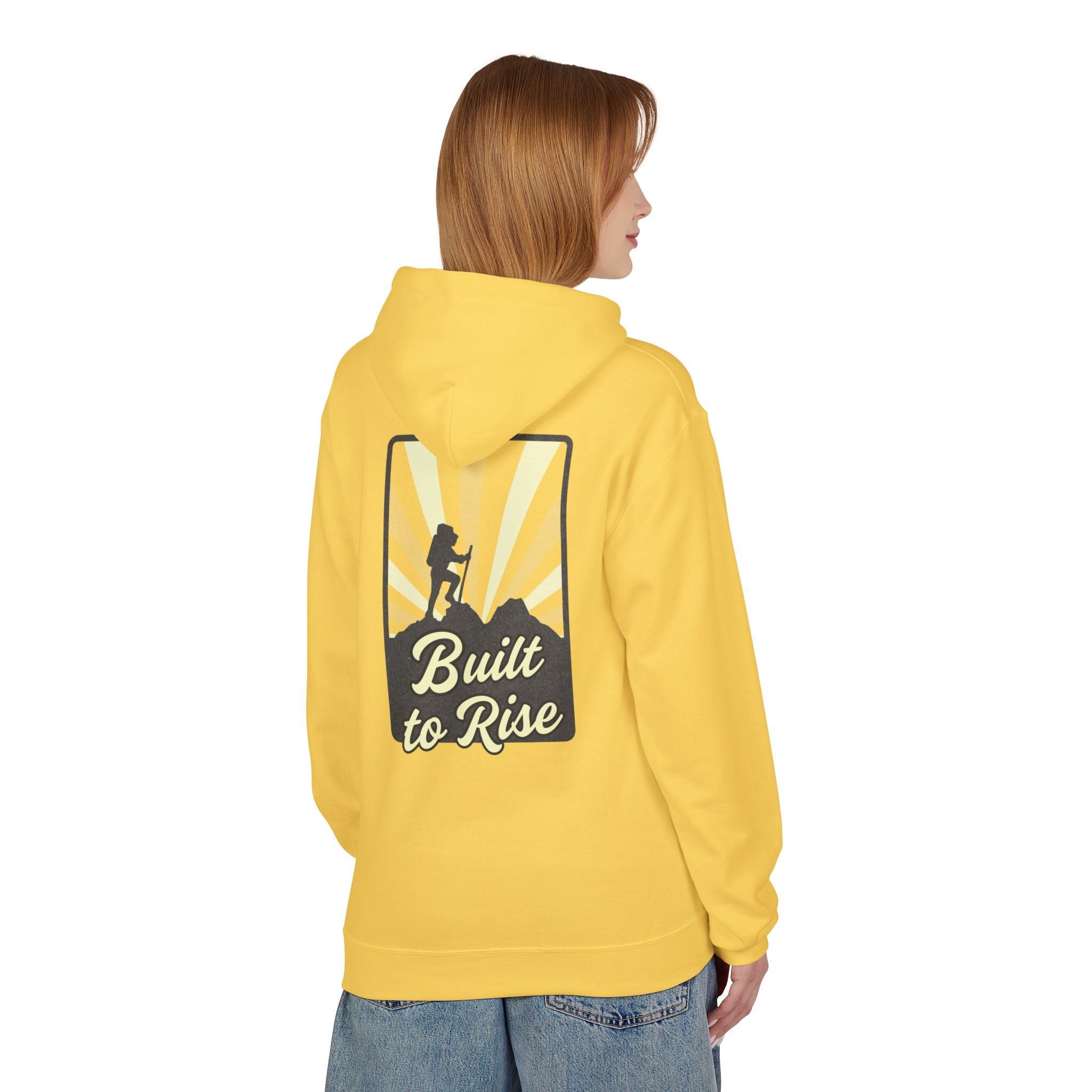 Adventure-Ready Fleece Hoodie | Built to Rise Outdoor Sweatshirt, Unisex Camping Gift, Hiking Apparel, Motivational Hoodie, [...]