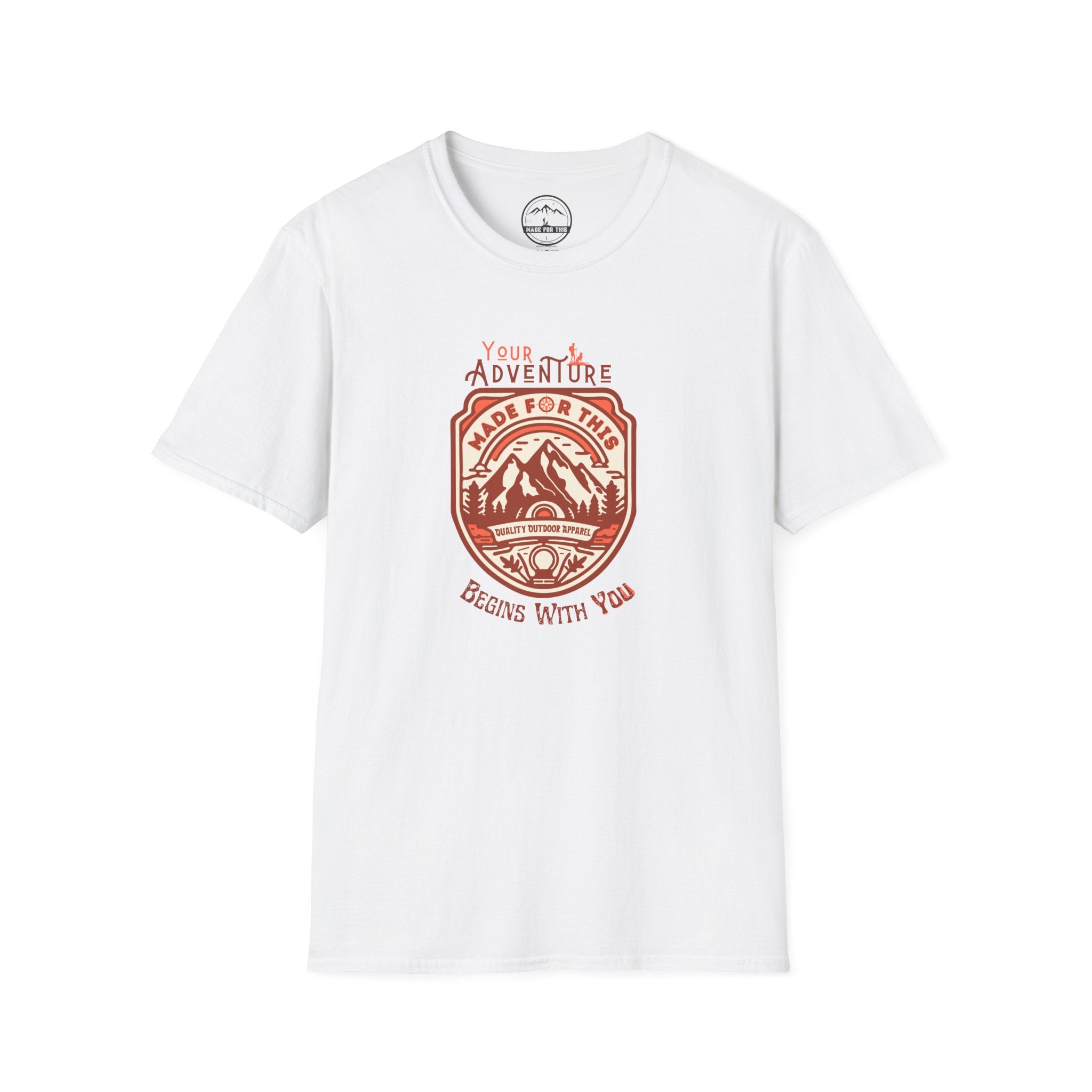 Adventure Awaits Unisex Softstyle T-Shirt, Casual Tee, Outdoor Shirt, Travel Gift, Nature Lover Apparel