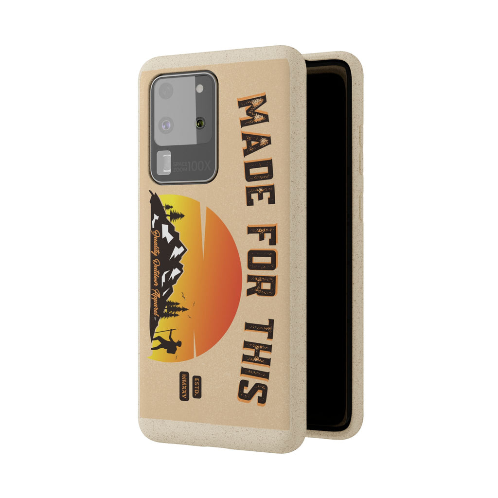 Eco-Friendly Biodegradable Made For This Adventure Phone Case | Made For This | Nature Lover Gift, Sustainable Accessory, Earth Day Present, Unique Phone Cover