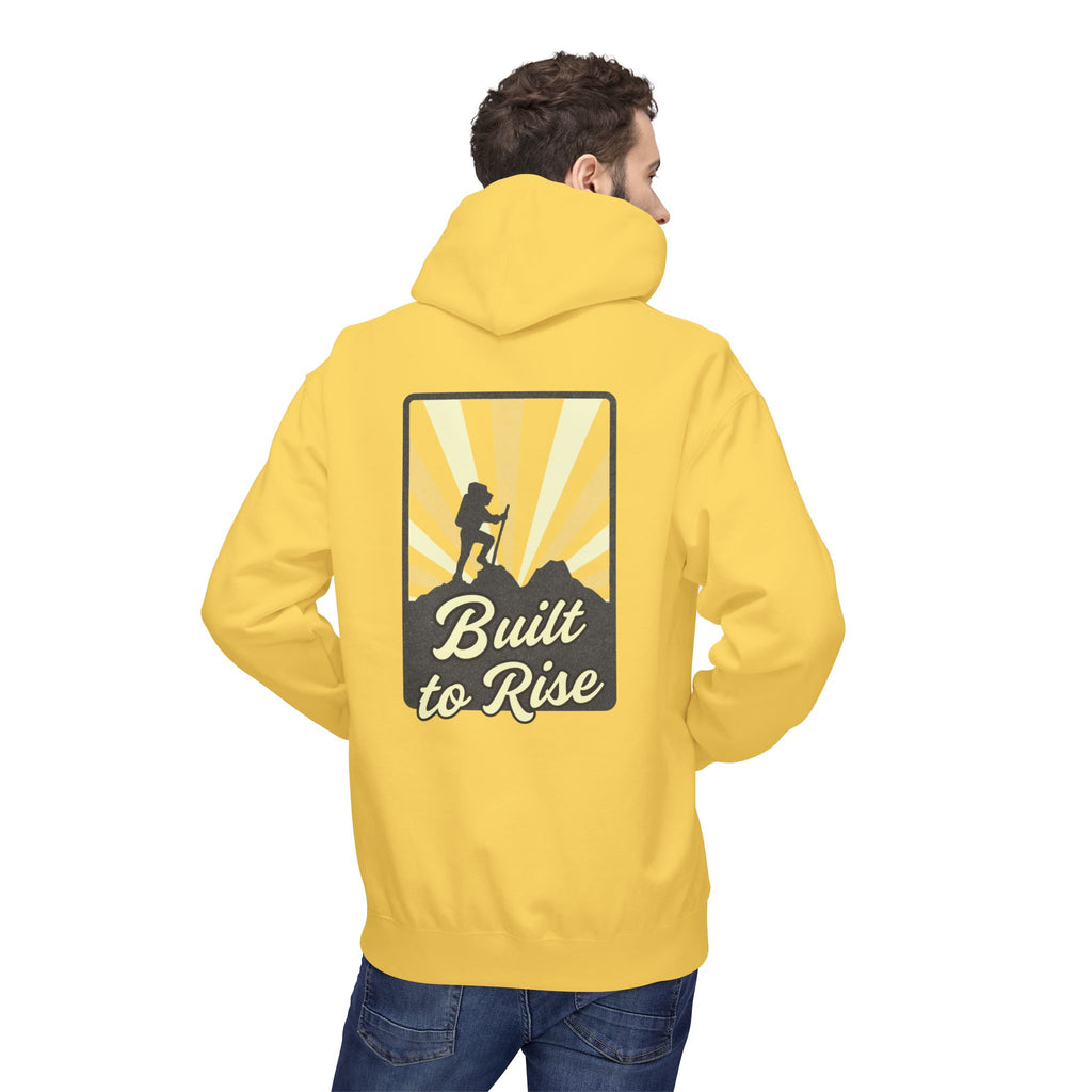 Adventure-Ready Fleece Hoodie | Built to Rise Outdoor Sweatshirt, Unisex Camping Gift, Hiking Apparel, Motivational Hoodie, [...]