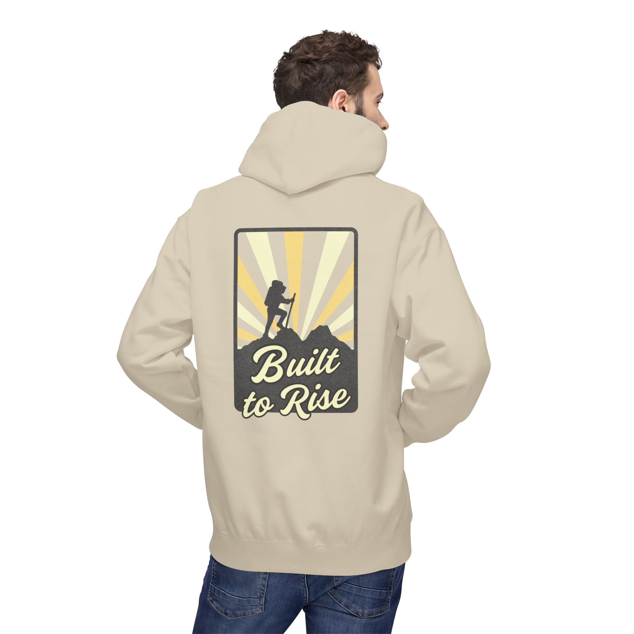 Adventure-Ready Fleece Hoodie | Built to Rise Outdoor Sweatshirt, Unisex Camping Gift, Hiking Apparel, Motivational Hoodie, [...]