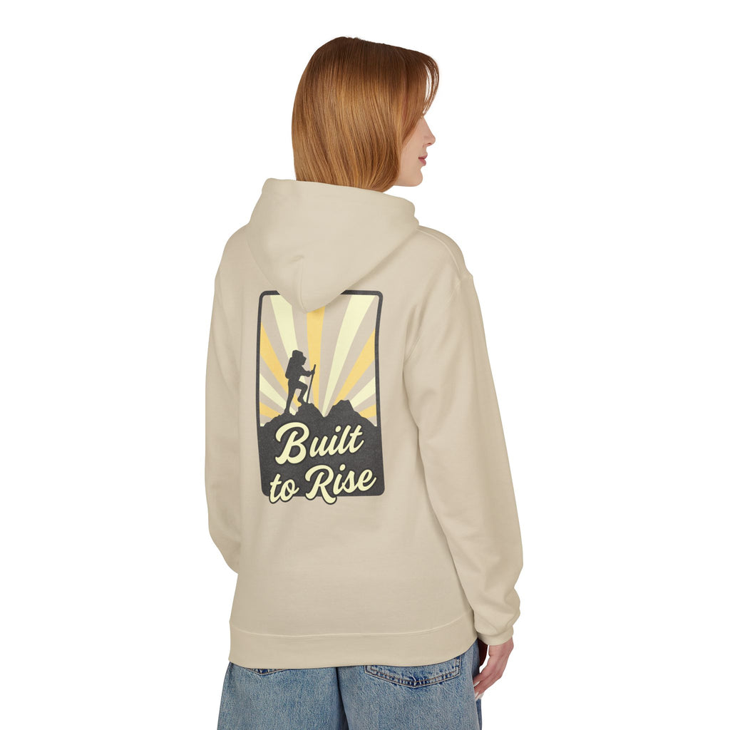Adventure-Ready Fleece Hoodie | Built to Rise Outdoor Sweatshirt, Unisex Camping Gift, Hiking Apparel, Motivational Hoodie, [...]