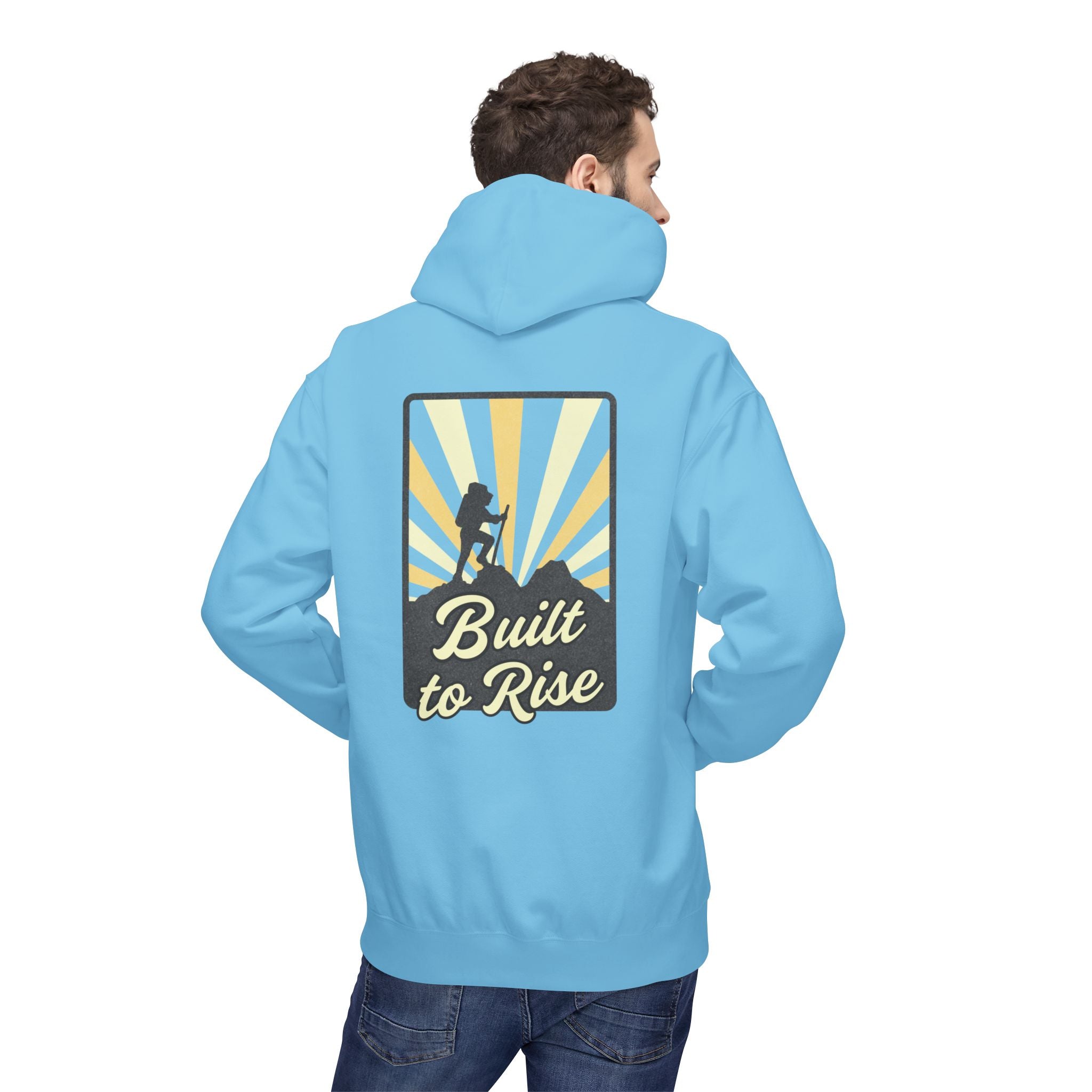 Adventure-Ready Fleece Hoodie | Built to Rise Outdoor Sweatshirt, Unisex Camping Gift, Hiking Apparel, Motivational Hoodie, [...]