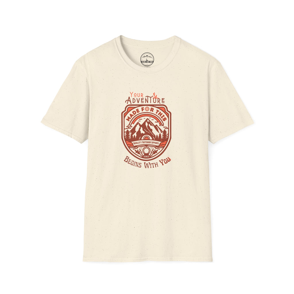 Adventure Awaits Unisex Softstyle T-Shirt, Casual Tee, Outdoor Shirt, Travel Gift, Nature Lover Apparel