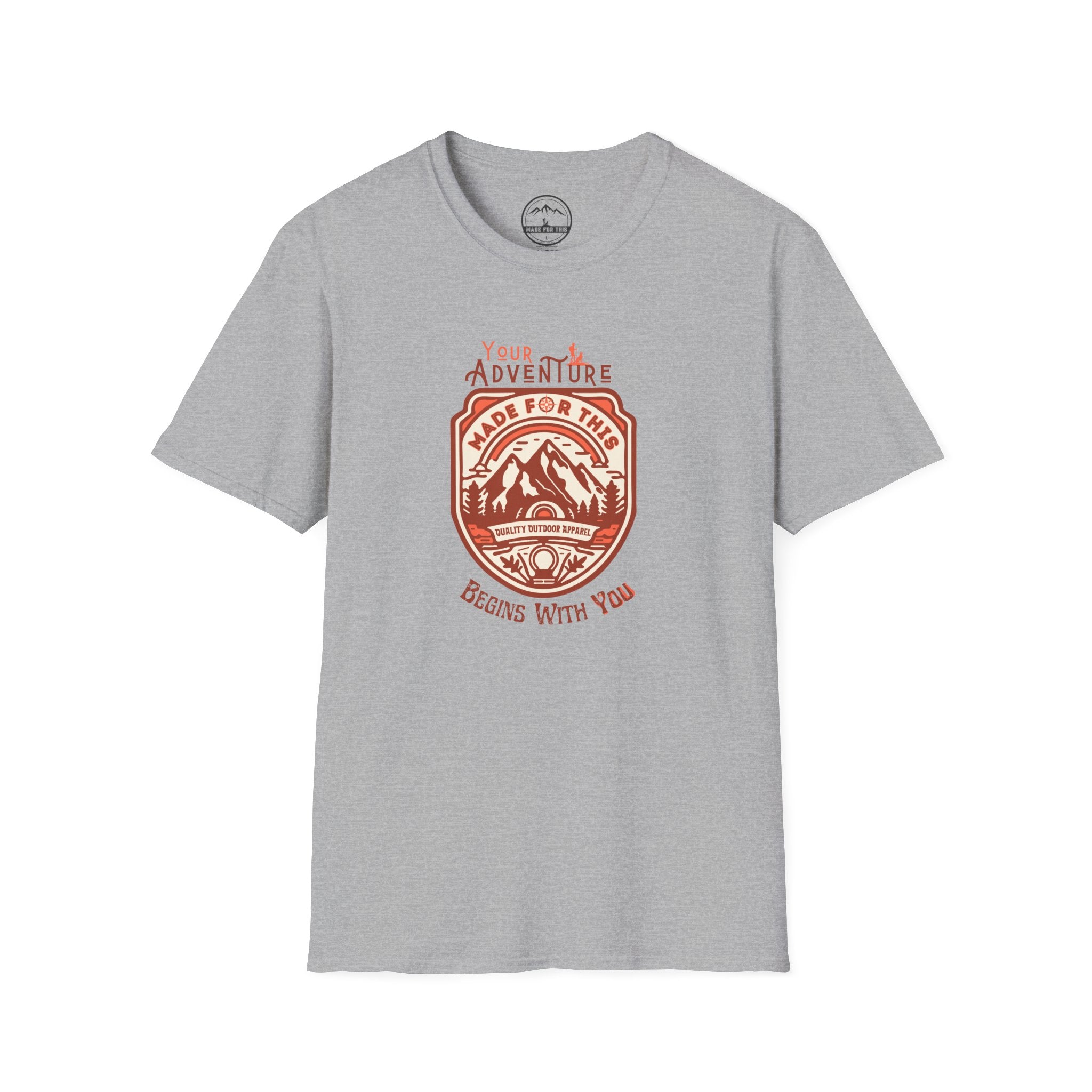 Adventure Awaits Unisex Softstyle T-Shirt, Casual Tee, Outdoor Shirt, Travel Gift, Nature Lover Apparel