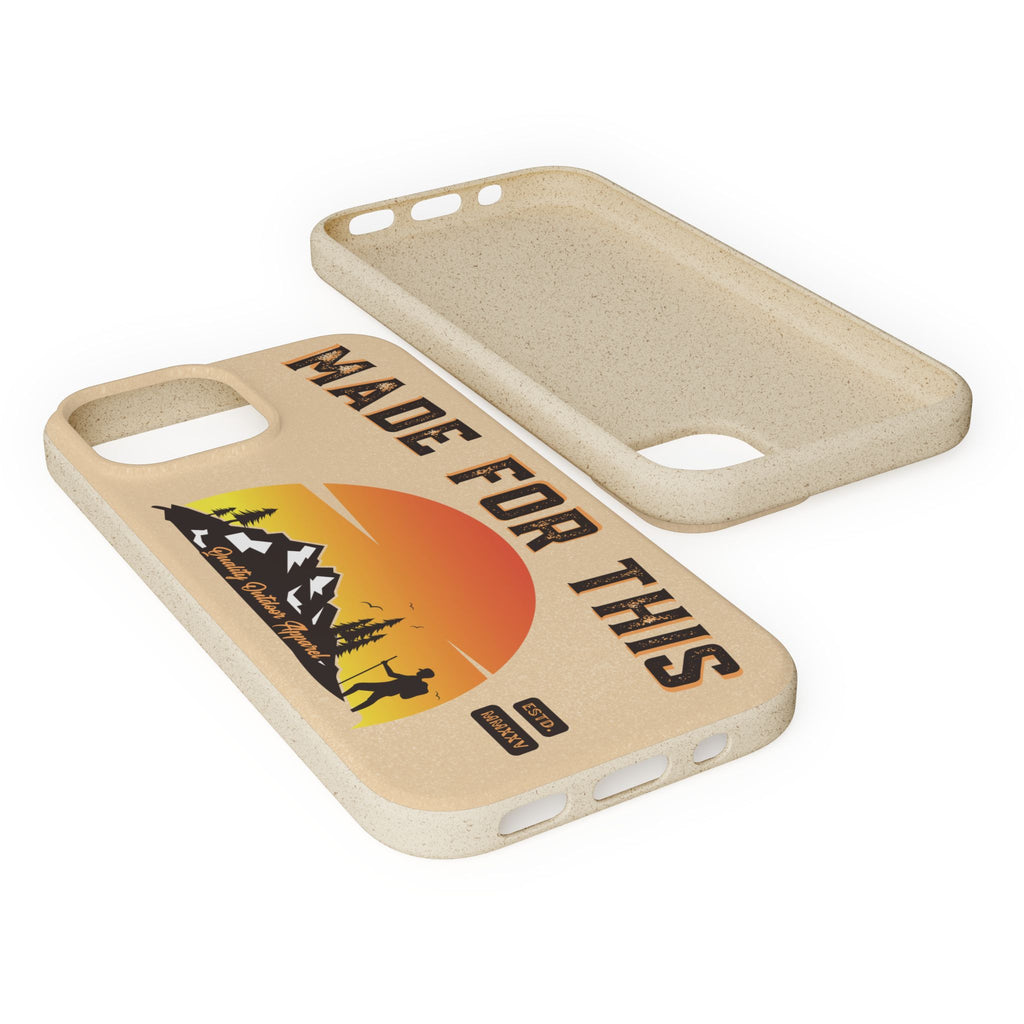Eco-Friendly Biodegradable Made For This Adventure Phone Case | Made For This | Nature Lover Gift, Sustainable Accessory, Earth Day Present, Unique Phone Cover