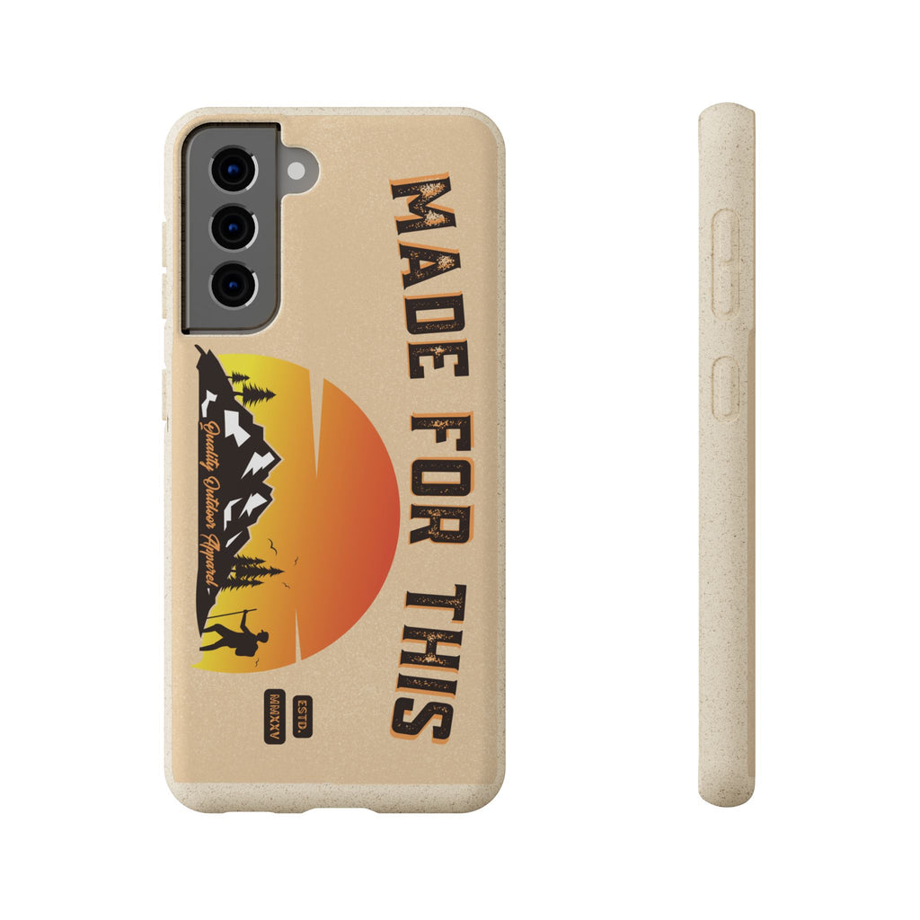 Eco-Friendly Biodegradable Made For This Adventure Phone Case | Made For This | Nature Lover Gift, Sustainable Accessory, Earth Day Present, Unique Phone Cover