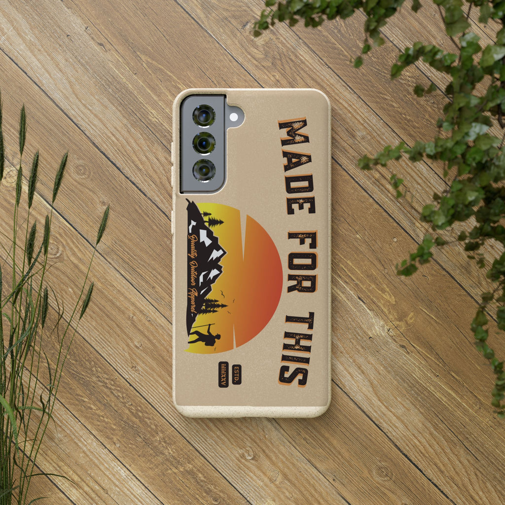 Eco-Friendly Biodegradable Made For This Adventure Phone Case | Made For This | Nature Lover Gift, Sustainable Accessory, Earth Day Present, Unique Phone Cover
