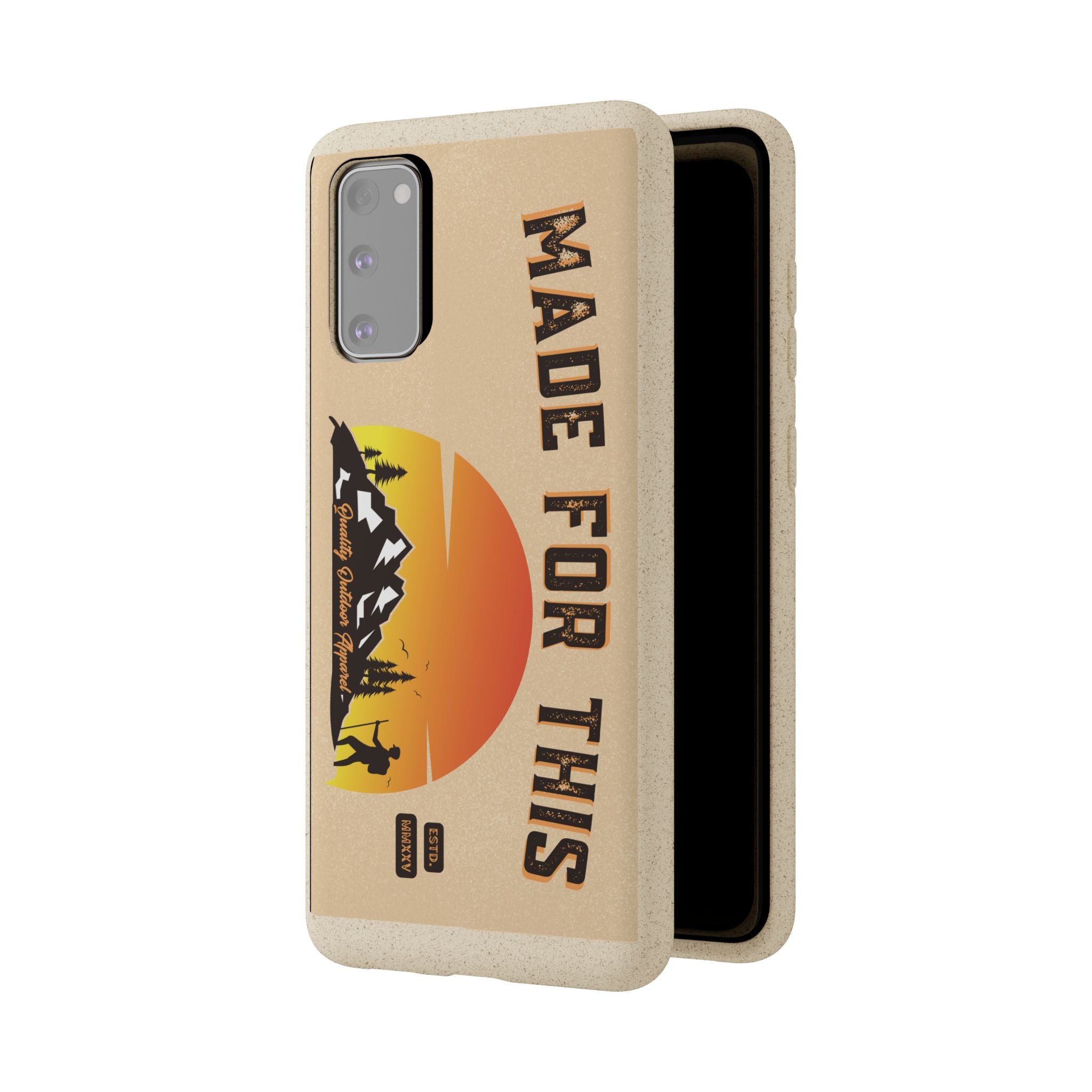 Eco-Friendly Biodegradable Made For This Adventure Phone Case | Made For This | Nature Lover Gift, Sustainable Accessory, Earth Day Present, Unique Phone Cover