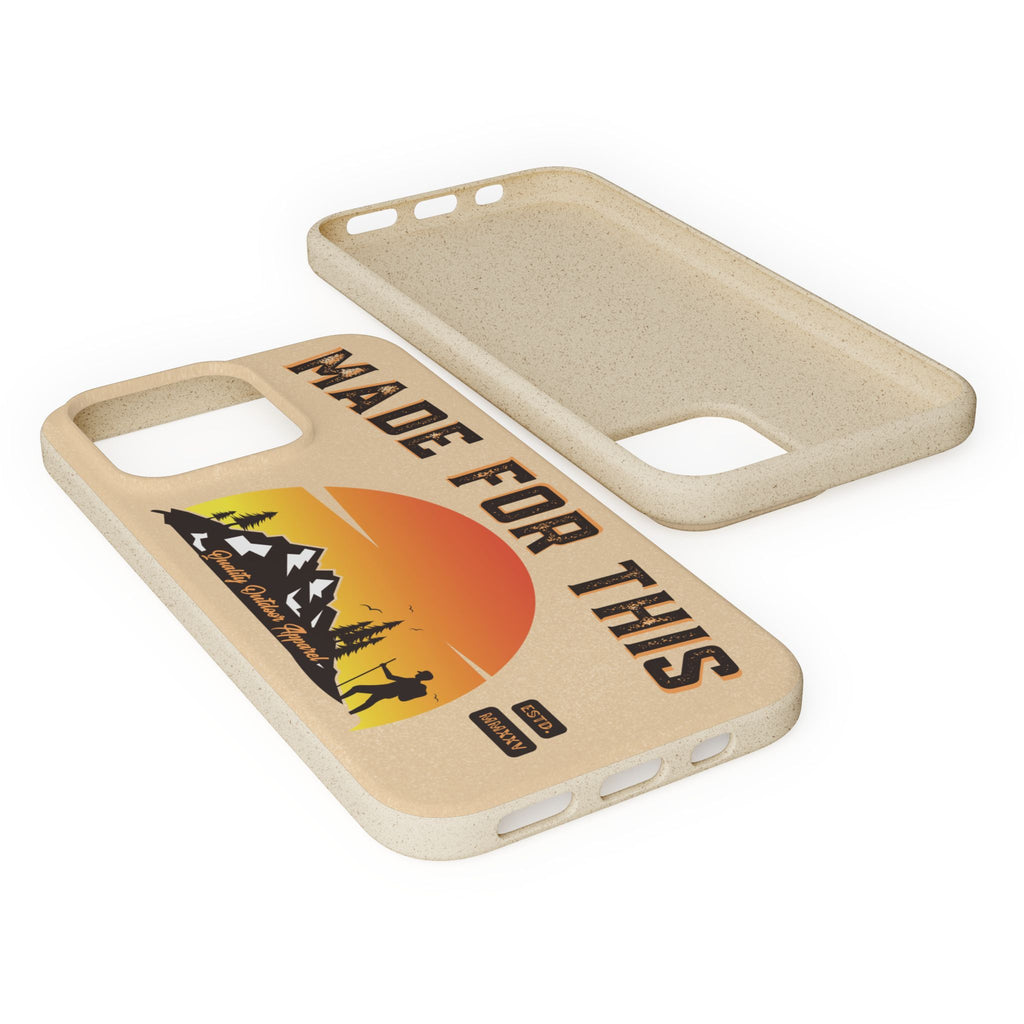 Eco-Friendly Biodegradable Made For This Adventure Phone Case | Made For This | Nature Lover Gift, Sustainable Accessory, Earth Day Present, Unique Phone Cover