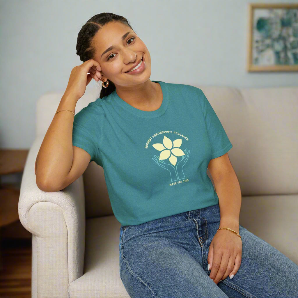 Support Huntington's Research | Made For This | T-Shirt, Softstyle Tee, Positive Vibes Apparel, Casual Wear