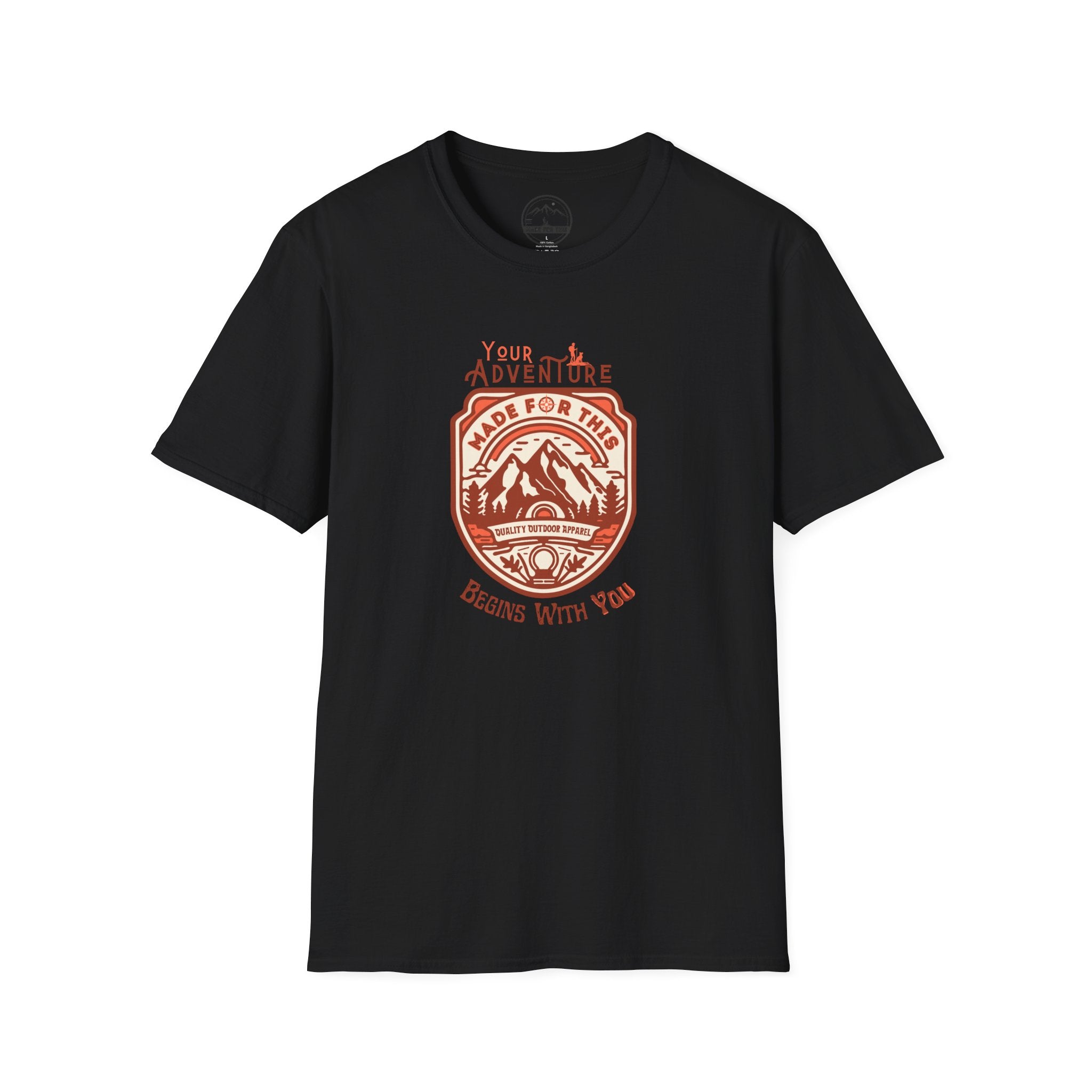 Adventure Awaits Unisex Softstyle T-Shirt, Casual Tee, Outdoor Shirt, Travel Gift, Nature Lover Apparel