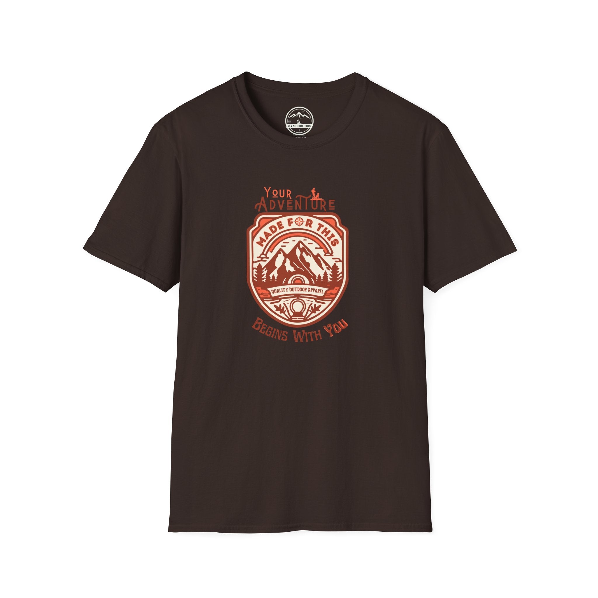 Adventure Awaits Unisex Softstyle T-Shirt, Casual Tee, Outdoor Shirt, Travel Gift, Nature Lover Apparel