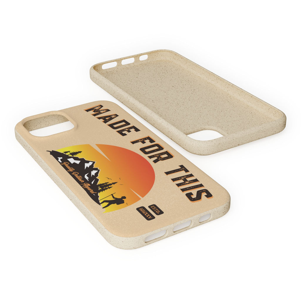 Eco-Friendly Biodegradable Made For This Adventure Phone Case | Made For This | Nature Lover Gift, Sustainable Accessory, Earth Day Present, Unique Phone Cover